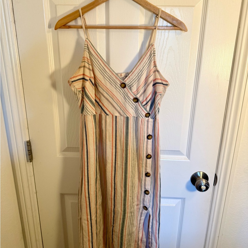 Striped Button-Down Summer Dress